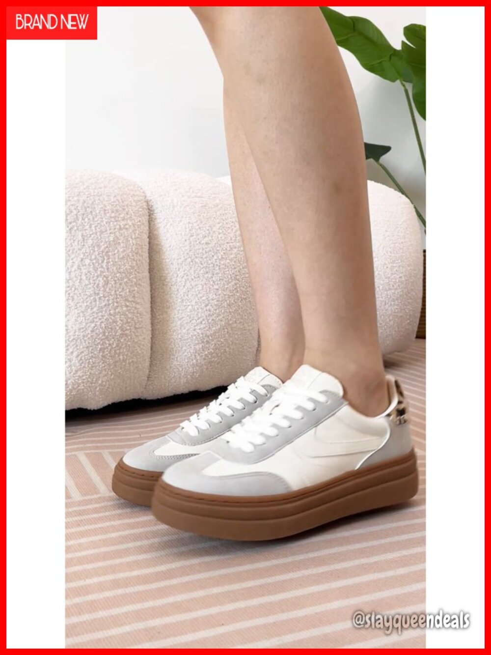 Platform Sneakers Women Lightweight Lace-Up Memory Foam Water Resistant - Picture 5 of 5